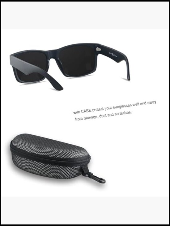 Extra Large Polarized Square Sunglasses for Big Wide Heads main image 5